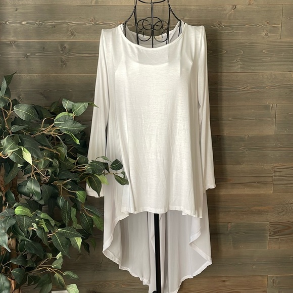 EUC long sleeve high/low tunic style blouse - Picture 1 of 5
